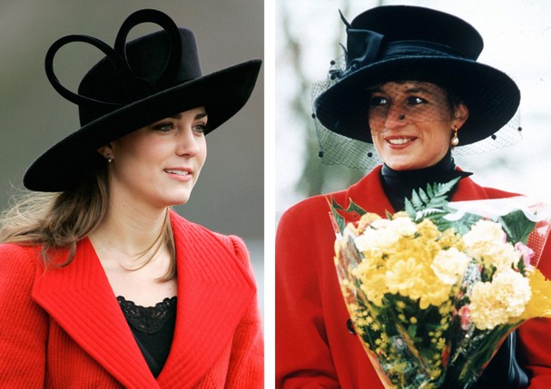 (FILE PHOTO) In this photo composite image a comparison has been made between, Left; SURREY, ENGLAND - DECEMBER 15: Kate Middleton, Prince William's girlfriend, attends the Sovereign's Parade at Sandhurst Military Academy to watch the passing-out parade o (Foto: Tim Graham Photo Library via Get)