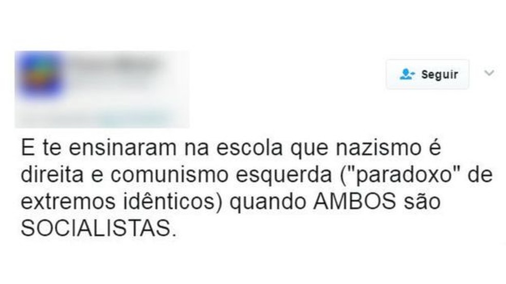 Usuário escreve sobre nazismo no Twitter (Foto: Reprodução/Twitter)