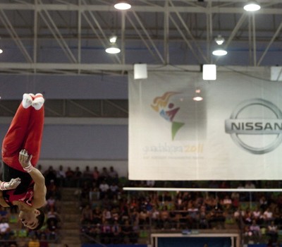 Nissan, patrocinadora dos Jogos Olímpicos de 2016, aparece no Pan-Americano de Guadalajara em 2011 (Foto: Getty Images)