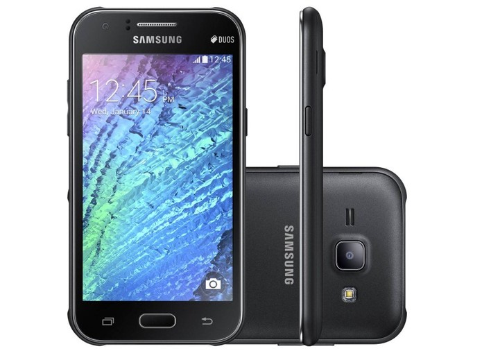 Samsung Galaxy J1 é o smart 4G mais barato da lista. Pode ser encontrado por R$ 349 e tem especificações semelhantes as dos concorrentes.Samsung Galaxy J1 é o smart 4G mais barato da lista. Pode ser encontrado por R$ 349 e tem especificações semelhantes as dos concorrentes. Foto: Divulgação.