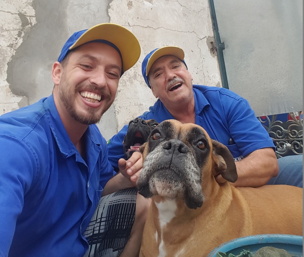 Pai e filho colecionam fotos com animais em Sorocaba — Foto: Arquivo pessoal