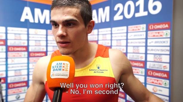 Bruno Hortelano soube que havia se tornado campeão europeu em entrevista  (Foto: reprodução )