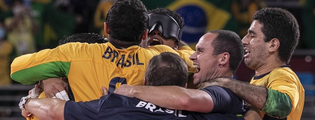 O Brasil conquistou a inédita medalha de ouro no goalball, esporte exclusivo para cegos, vencendo a equipe da China por 7 a 2Agência O Globo