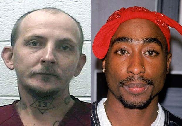 Os homônimos Tupac A. Shakur e o rapper Tupac Shakur (Foto: Reprodução e Getty Images)
