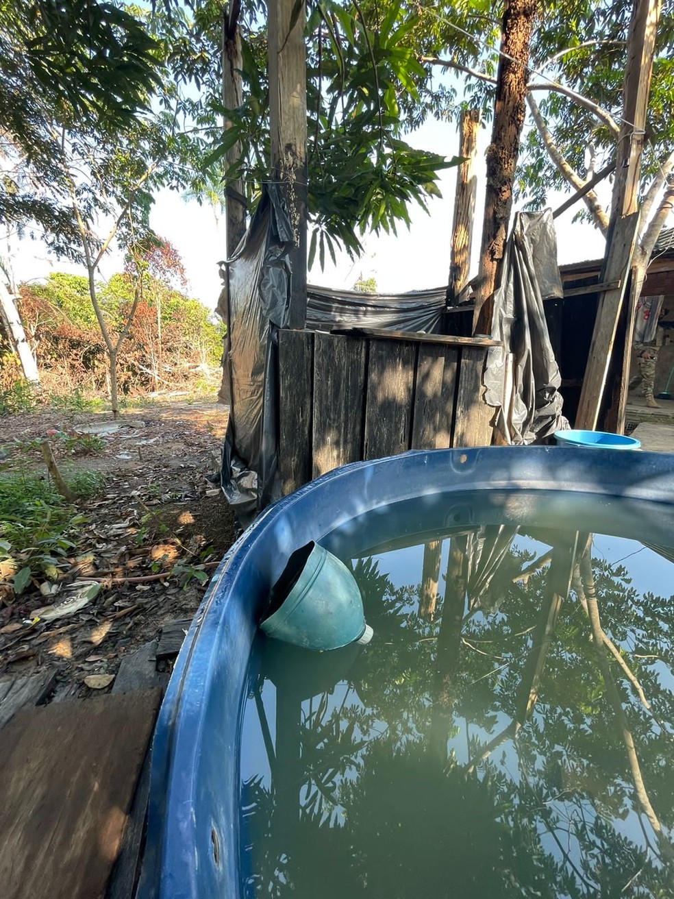 Local onde trabalhadores viviam não possuía condições de higiene  — Foto: MPT RO/Divulgação