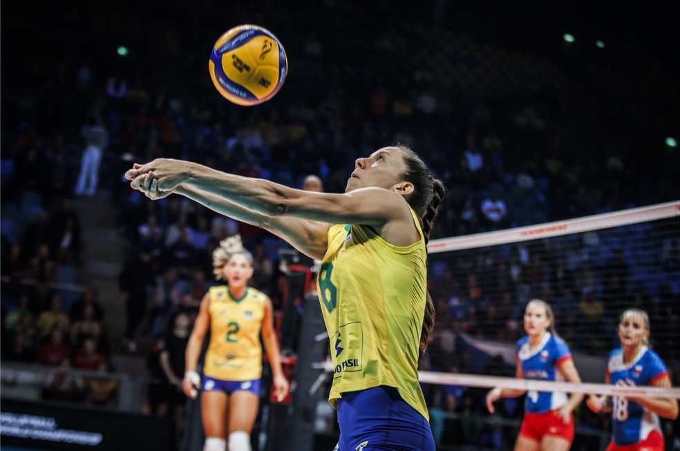 Macris em ação no Mundial — Foto: Divulgação/FIVB