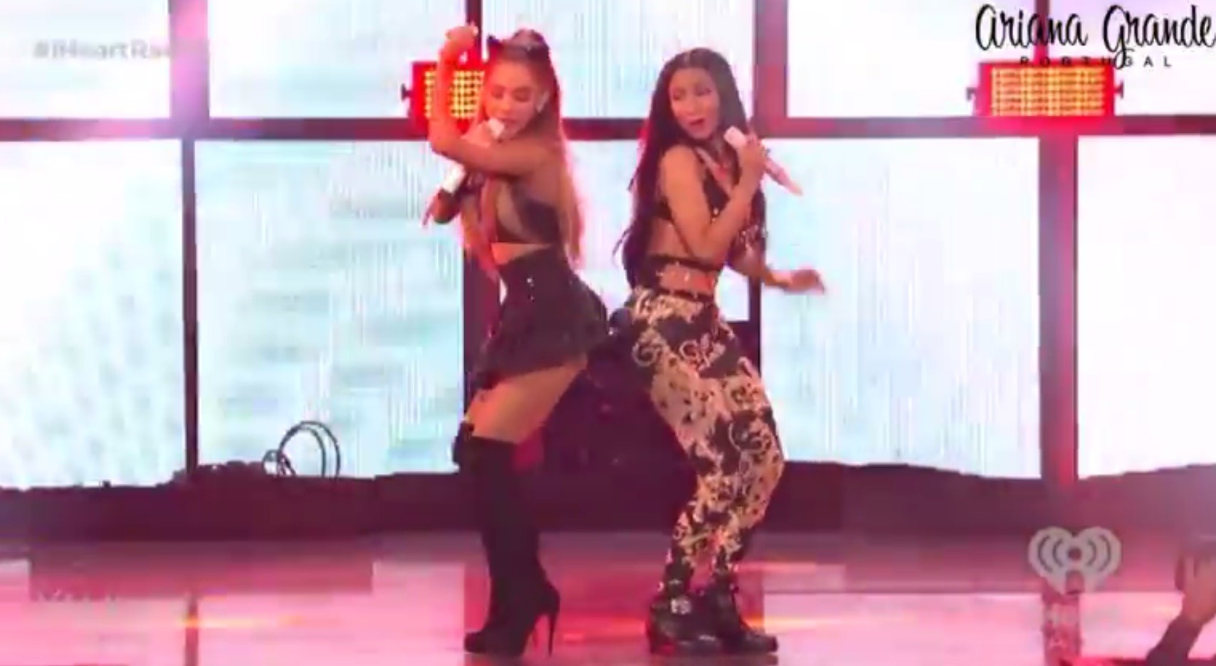 Ariana Grande e Nicki Minaj (Foto: Reprodução/Youtube)