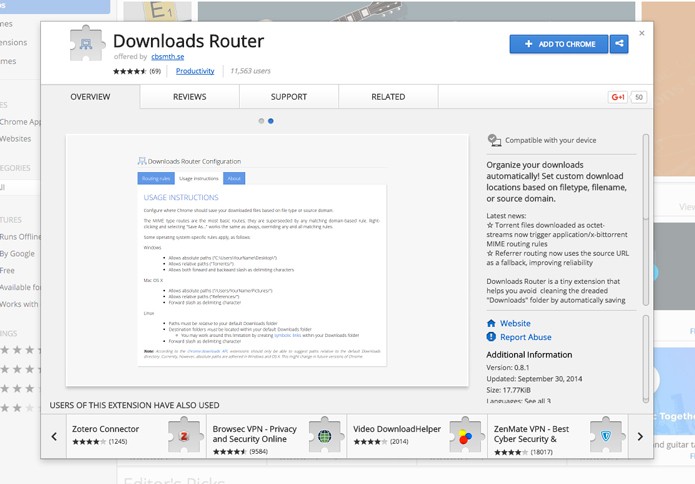 Página de download do Downloads Router (Foto: Reprodução/André Sugai)