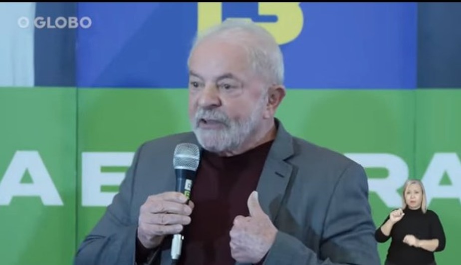 O candidato à Presidência Luiz Inácio Lula da Silva