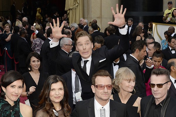 O photobomb de Benedict Cumberbatch no Oscar desse ano ficou muito famoso (Foto: Getty Images)