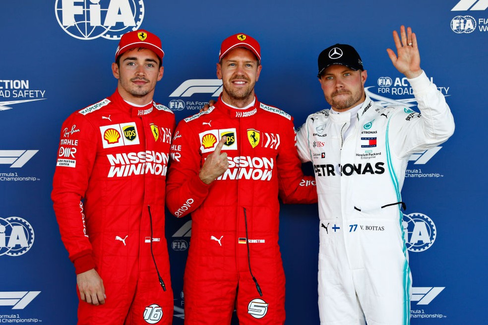 Os três primeiros na classificação do GP do Japão de 2019 — Foto: Will Taylor-Medhurst/Getty Images