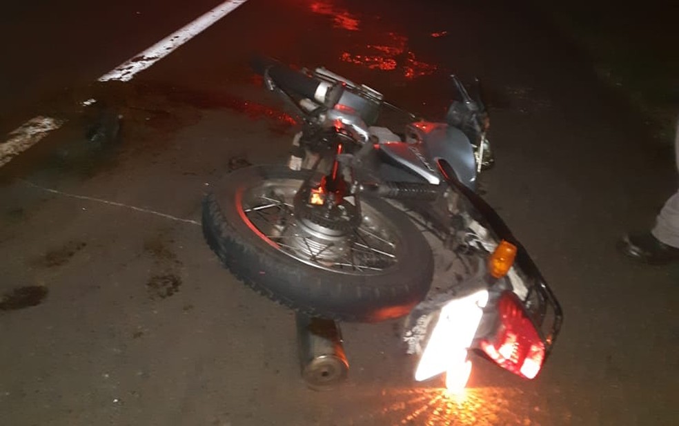 Motociclista teve ferimentos leves após acidente em rodovia de Marília — Foto: Arquivo Pessoal