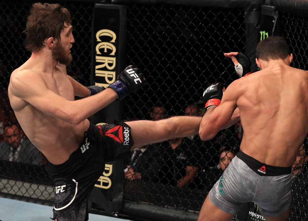 Said Nurmagomedov venceu Ricardo Carcacinha por nocaute tÃ©cnico aos 2m28s do R1 â?? Foto: Getty Images