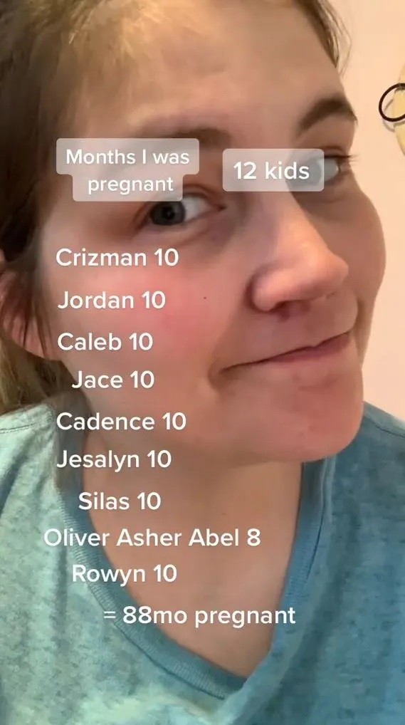 Ela fez um vídeo contando quanto tempo ficou grávida (Foto: Reprodução/ TikTok)