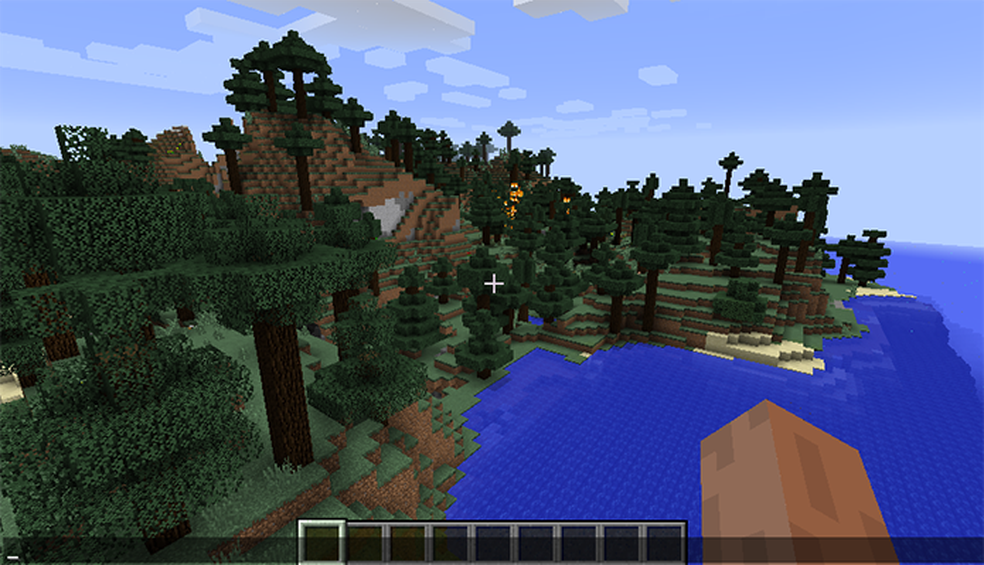 Pressione T para abrir a janela de texto em Minecraft (Foto: Reprodução/Murilo Molina)