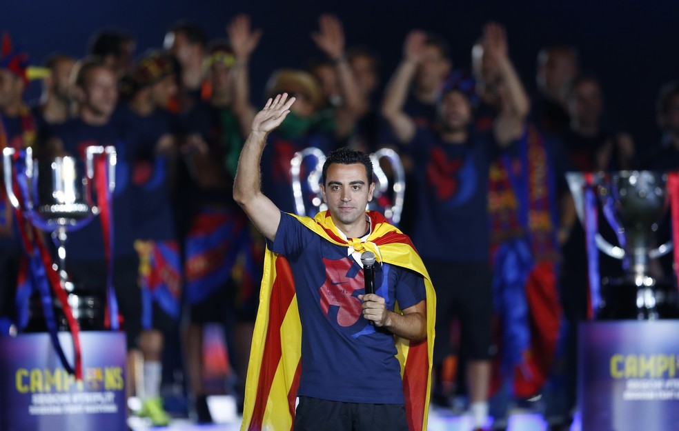 Xavi, supercampeão pelo Barcelona, é espelho para Liziero (Foto: AP )