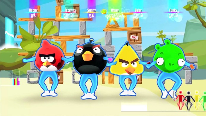Just Dance 2016 fará jogadores dançarem ao som de remix da música tema de Angry Birds (Foto: Reprodução/YouTube)