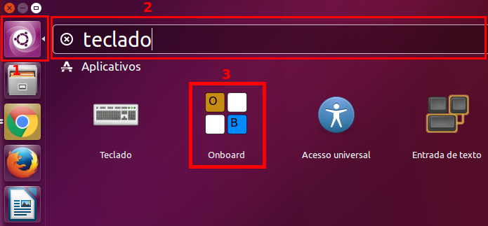 Executando o teclado virtual do Ubuntu a partir do Dash (Foto: Reprodução/Edivaldo Brito)