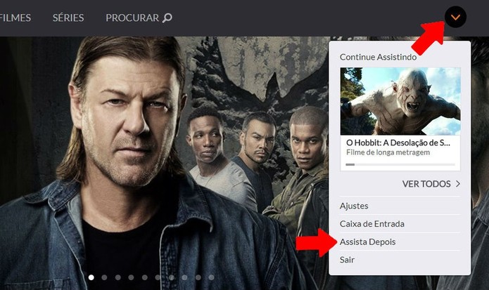 Lista de favoritos exibe filmes salvos no Crackle (Foto: Reprodução/Rodrigo Fernandes) Lista de favoritos exibe filmes salvos no Crackle (Foto: Reprodução/Rodrigo Fernandes)