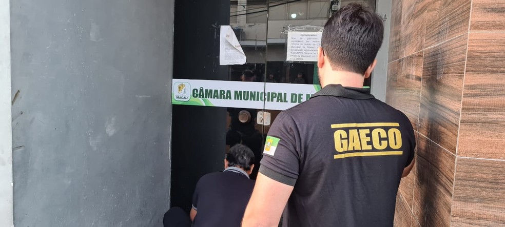Operação do MP na Câmara Municipal de Macau — Foto: MP/Divulgação