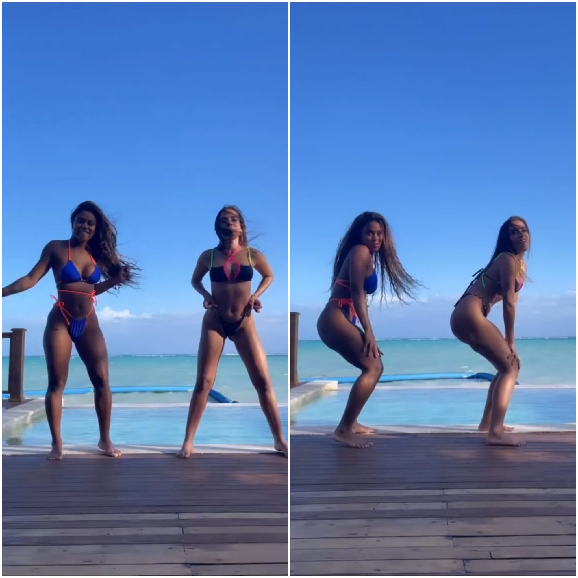 Anitta e MC Rebecca arrasam na coreografia de Tô Preocupada em vídeo no Instagram (Foto: Reprodução/Instagram)