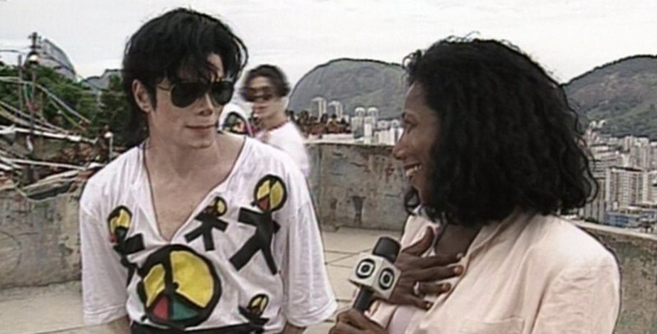 Michael Jackson e Glória Maria