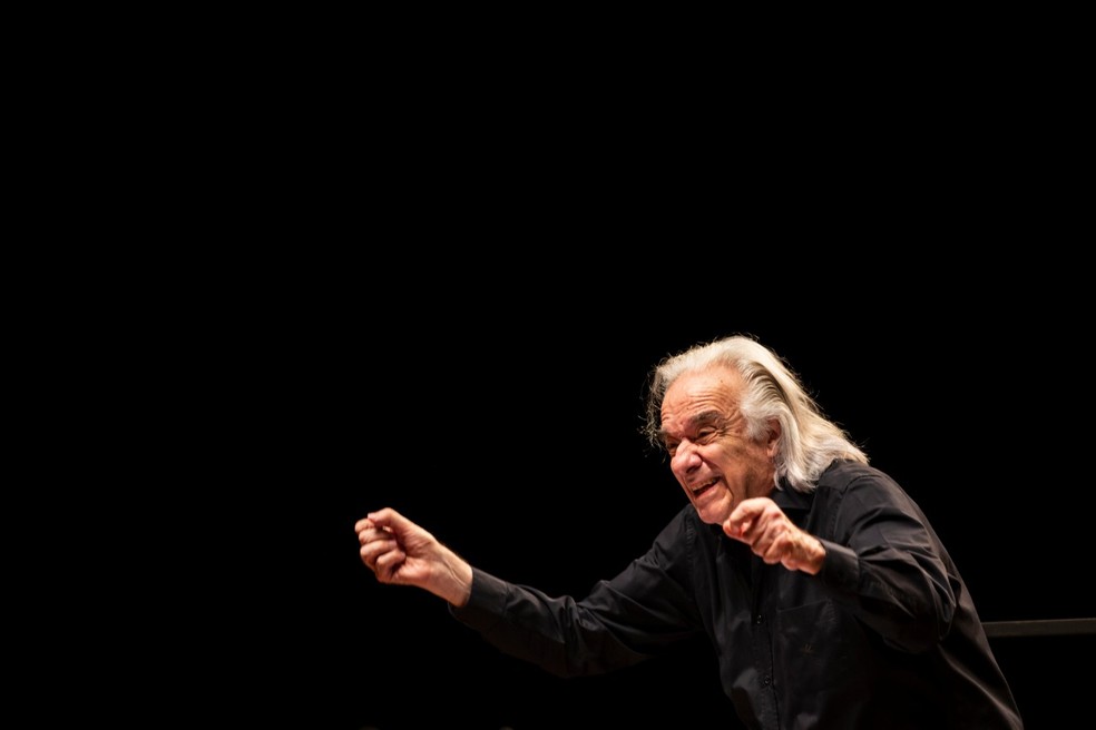 Maestro João Carlos Martins, em Piracicaba  — Foto: Rodrigo Alves/OSP