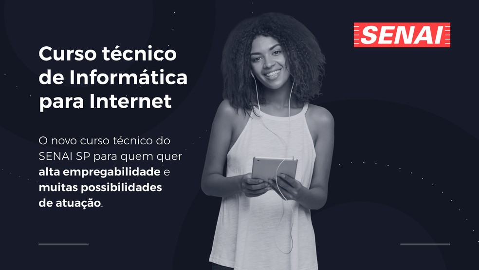SENAI lança curso de técnico de Informática para internet — Foto: SENAI - SP