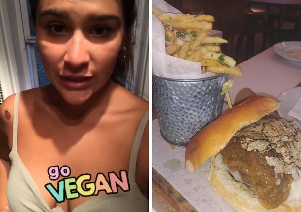 Giulia Costa leva hambúrguer para lanchonete (Foto: reprodução/Instagram)