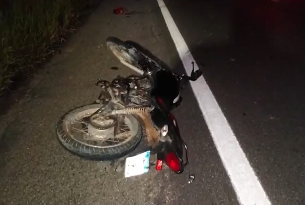 Motociclista morre em acidente envolvendo caminhão na BR-101, em trecho de Itamaraju — Foto: TV Santa Cruz