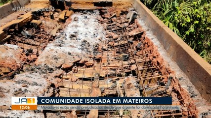 Ponte com estrutura danificada deixa comunidade isolada no município de Mateiros