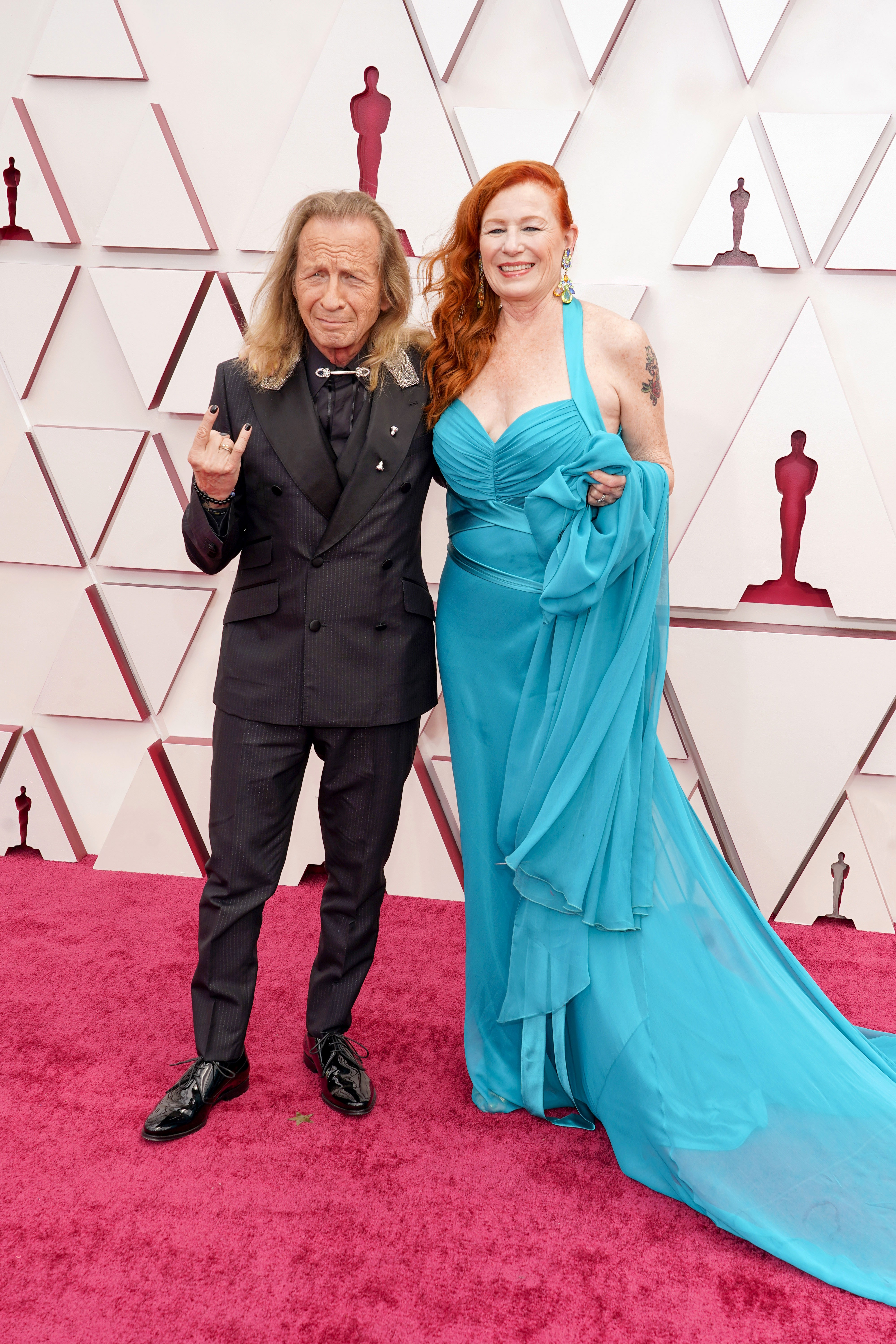LOS ANGELES, CALIFORNIA – APRIL 25: (L-R) Paul Raci and Liz Hanley Raci attend the 93rd Annual Academy Awards at Union Station on April 25, 2021 in Los Angeles, California. (Photo by Chris Pizzelo-Pool/Getty Images) (Foto: Getty Images)