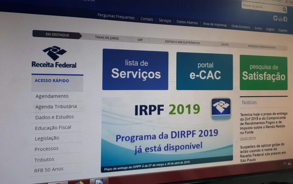 Imposto de Renda 2019 — Foto: Fernanda Zauli/G1