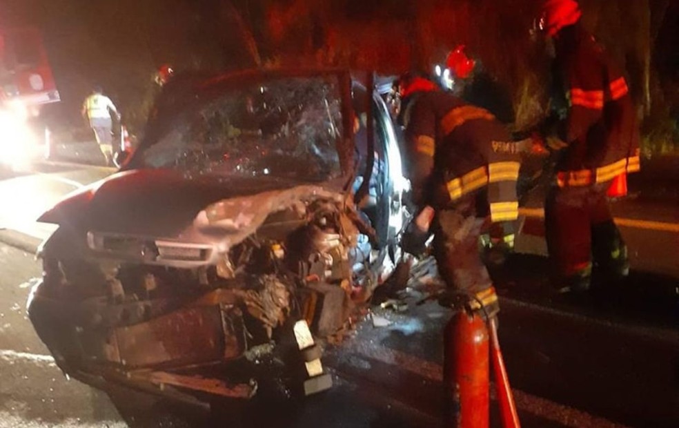 Acidente na rodovia Feliciano Sales Cunha em Monte Aprazível (SP). — Foto: Monte Aprazível Notícias