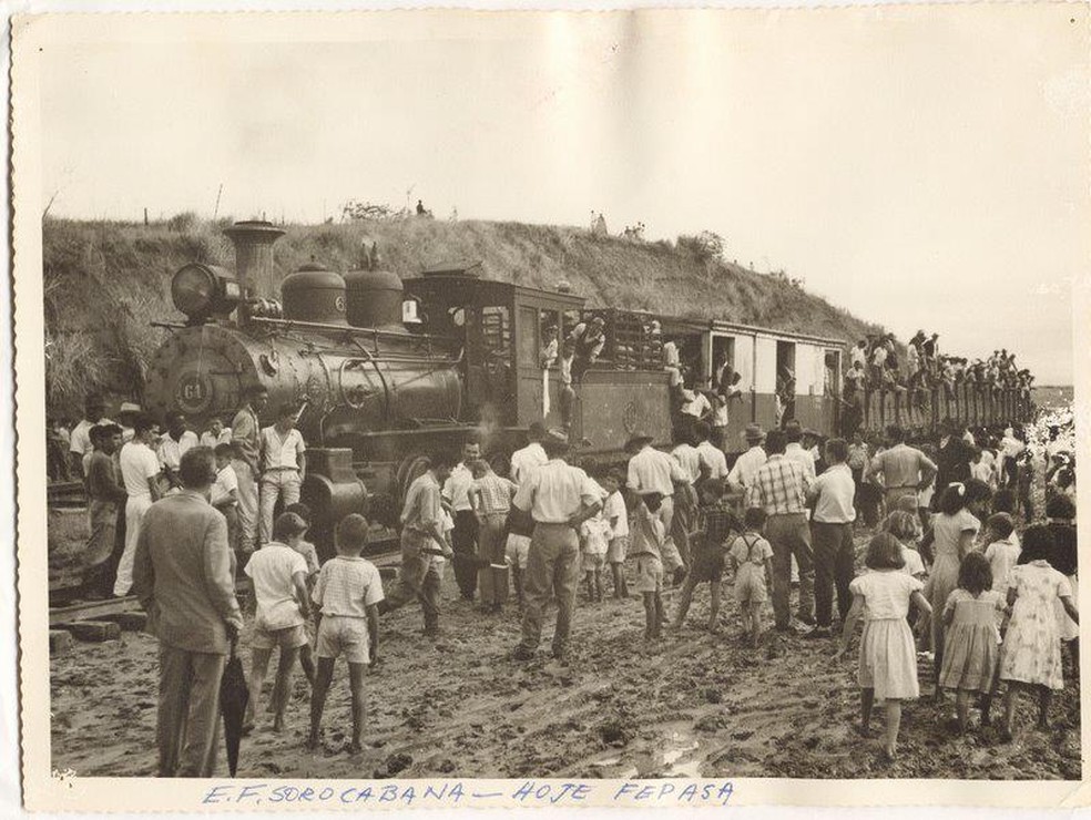 Ferrovia representou desenvolvimento para a região de Presidente Prudente — Foto: Museu e Arquivo Histórico de Presidente Prudente/Reprodução