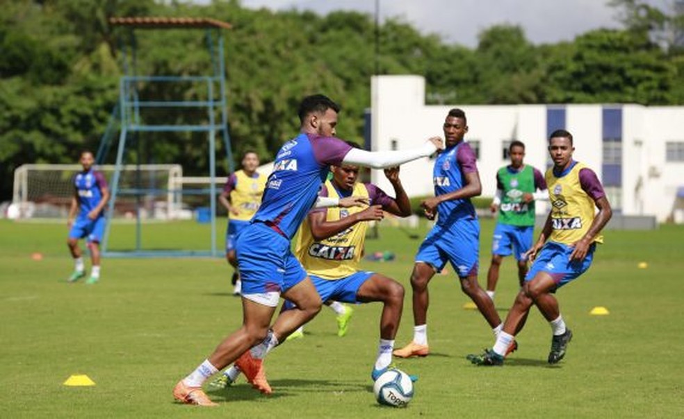 Júnior Brumado em treino do Bahia (Foto: Felipe Oliveira / Divulgação / E.C. Bahia)