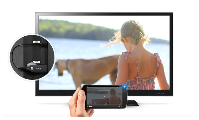 Assista filmes, vídeos, fotos e mais na tela da TV com o Chromecast (Foto: Divulgação/Google)