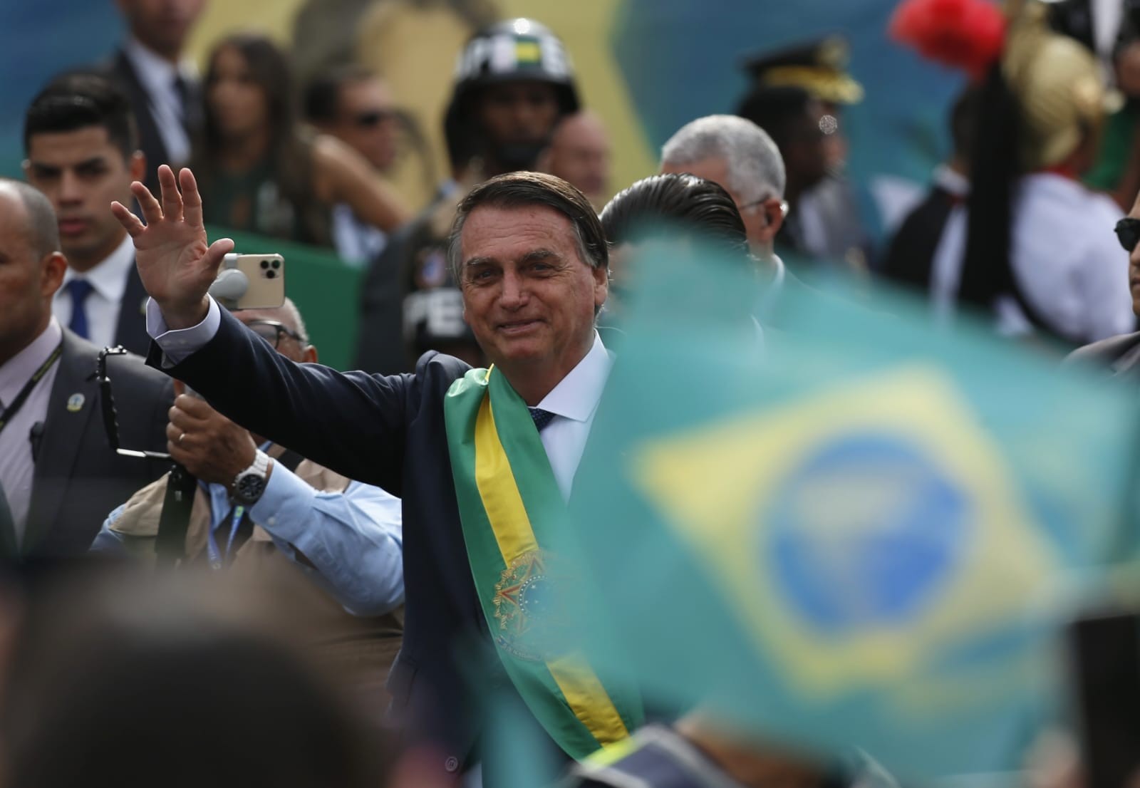 Jair Bolsonaro no desfilo do 7 de Setembro — Foto: Cristiano Mariz