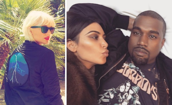 Taylor Swift, Kim Kardashian e Kanye West (Foto: Instagram)