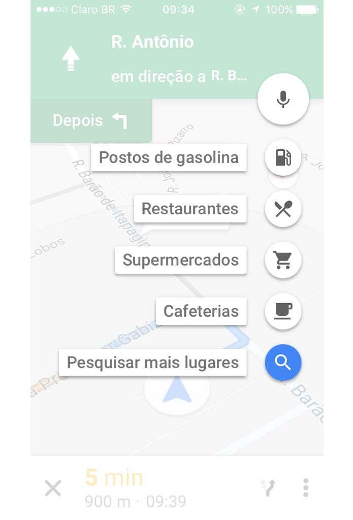Google Maps ganhou novo recurso no iOS (Foto: Reprodução/Thiago Barros)