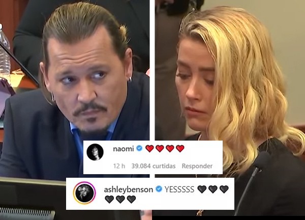 Confira a lista de celebridades que curtiram os posts de Johnny Depp e  Amber Heard sobre o veredito