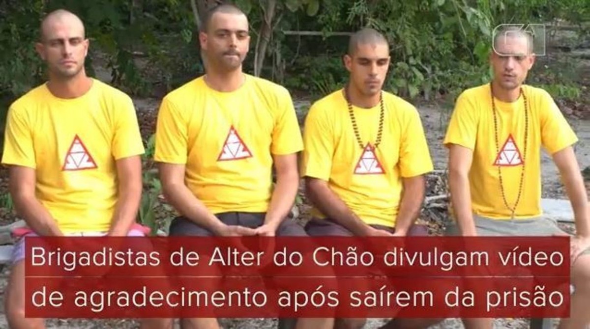 Brigadistas de Alter do Chão divulgam vídeo de agradecimento um dia após deixarem a prisão