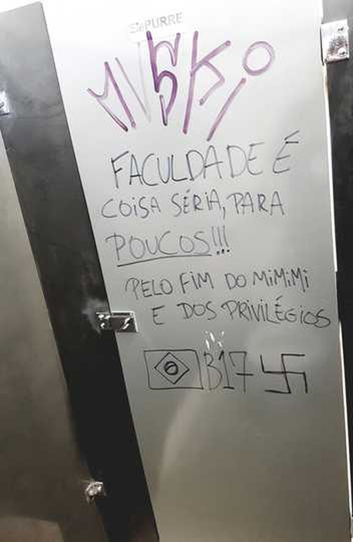 Banheiro Da Ufmg E Pichado Com Frase Faculdade E Coisa Seria Para Poucos Minas Gerais G1