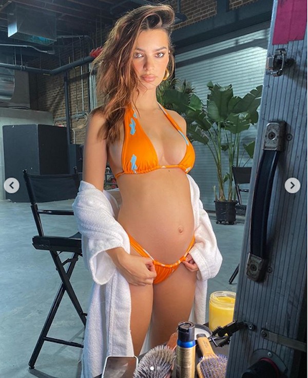 A modelo Emily Ratajkowski, grávida de seu primeiro filho (Foto: Instagram)