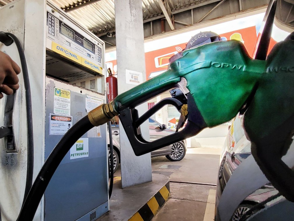 Bomba de gasolina em posto de combustíveis de Macapá — Foto: Jorge Júnior/Rede Amazônica