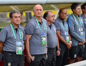 Parreira Felipão Scolari Brasil x Uruguai (Foto: Marcos Ribolli / Globoesporte.com)