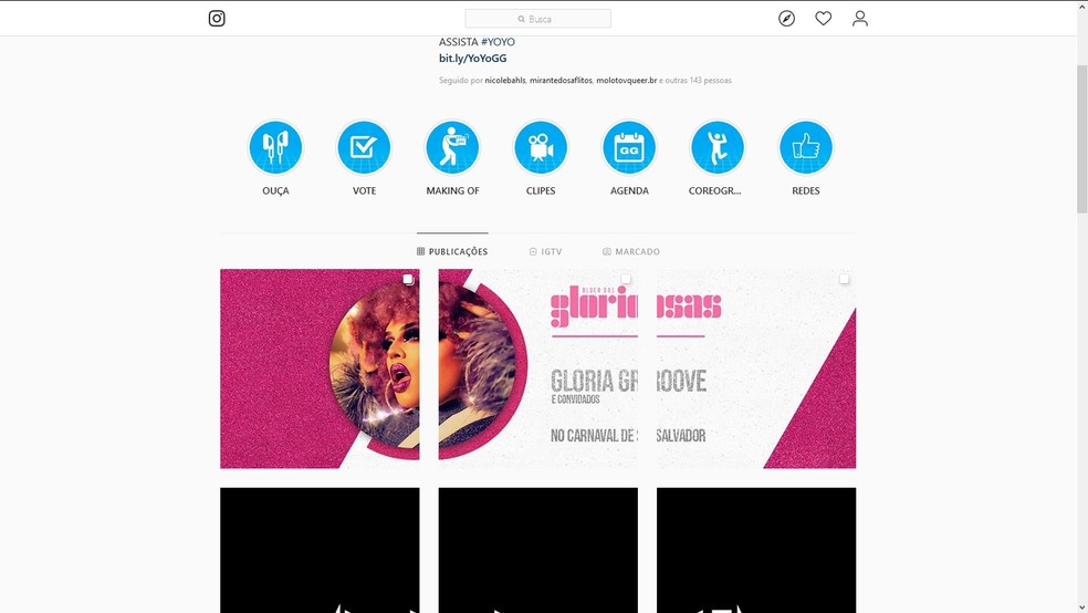 Gloria Groove anuncia estreia no carnaval de Salvador com 'Bloco das Gloriosas' em 2020 — Foto: Reprodução/Instagram