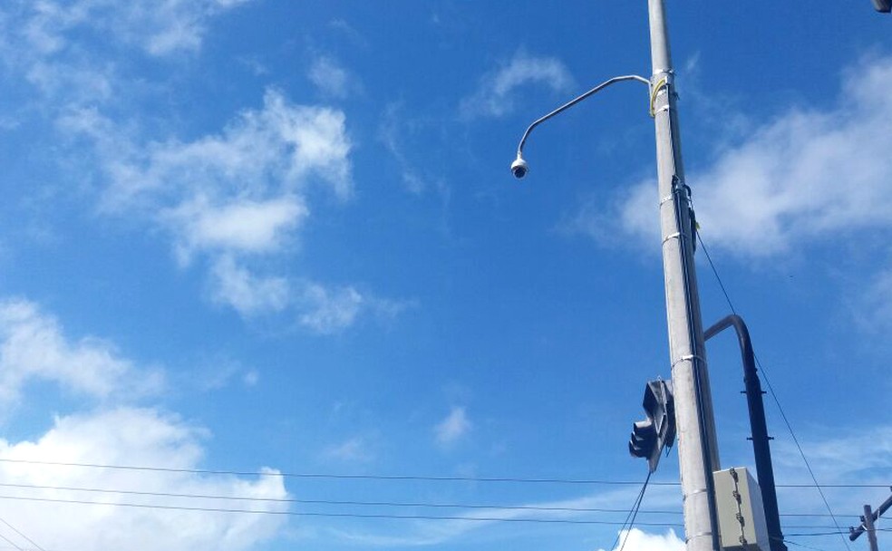 Câmeras de monitoramentos de trânsito instalada em Macapá — Foto: Jéssica Alves/Arquivo G1