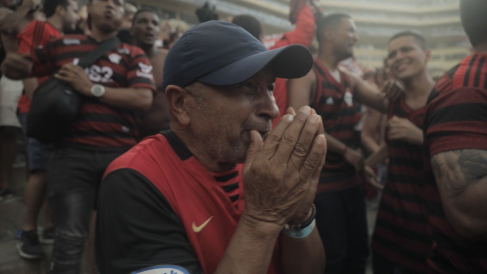 Moraes chora com a conquista do Rubro-Negro — Foto: Divulgação