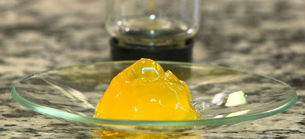 Gel criado por pesquisadores da Unicamp foi produzido com óleos de soja, linhaça ou girassol  — Foto: Reprodução/EPTV